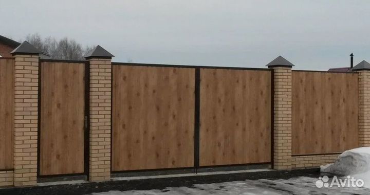 Откатные ворота из металла