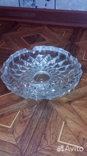 Хрустальная пепельница 15см(чсср) Винтаж