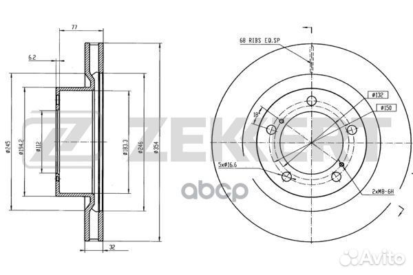 Диск торм. перед. Toyota Land Cruiser 200 07