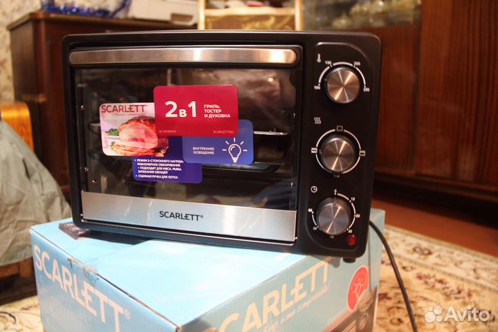 Электрическая мини печь духовка Scarlett