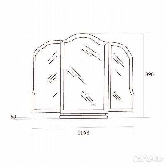 Зеркало к столу туалетному Флориана Миассмебель