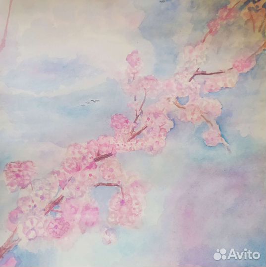 Картина акварель в раме