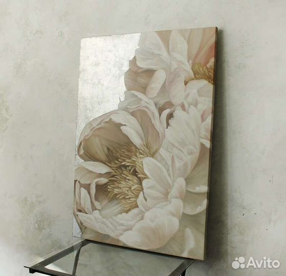 Картина маслом пионы