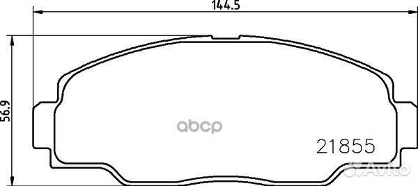Колодки тормозные дисковые перед NP1097 NIS