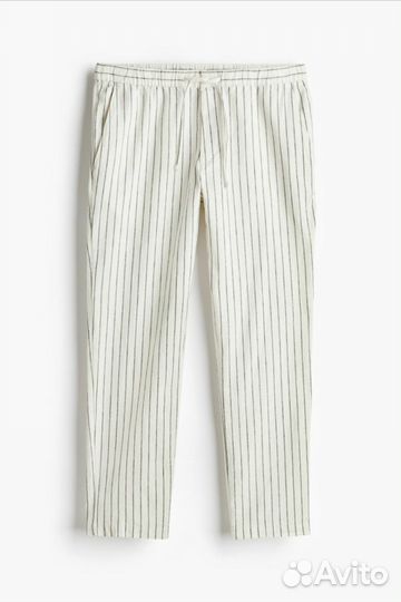 Брюки льняные regular fit hm
