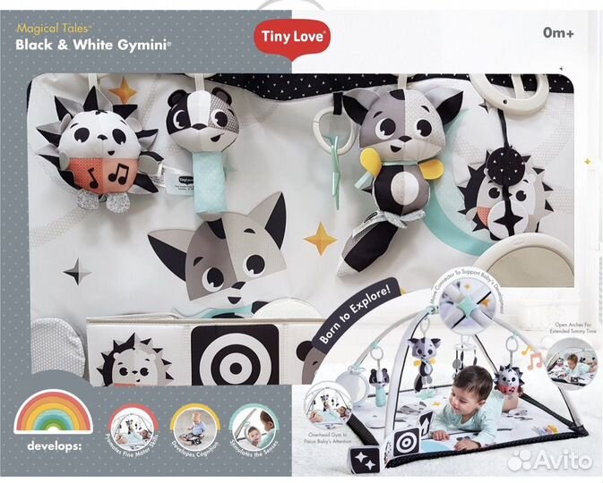 Развивающий коврик tiny love день и ночь