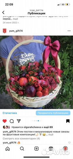 Корзина с фруктами