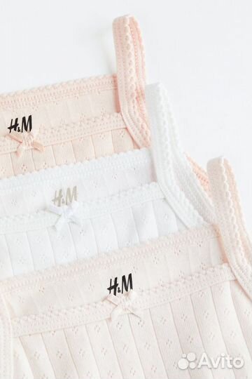 Набор маек боди для девочки 3 шт H&M 68 74