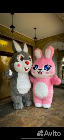 Поздравление от белого Мишки, Зайки, Ушастика