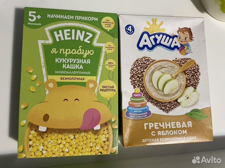 Детские каши безмолочные