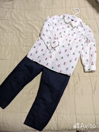 Рубашка новогодняя на мальчика 92 размер