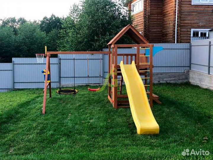 Детская уличная площадка для дачи горка 3м