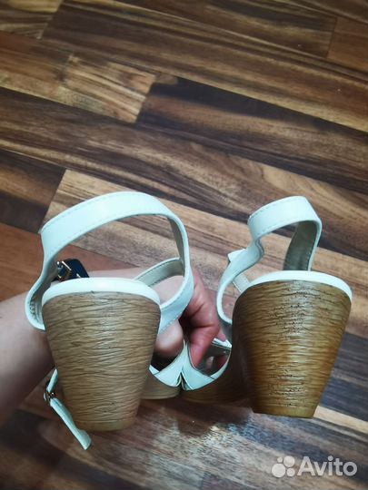 Босоножки туфли на платформе белые размер 39