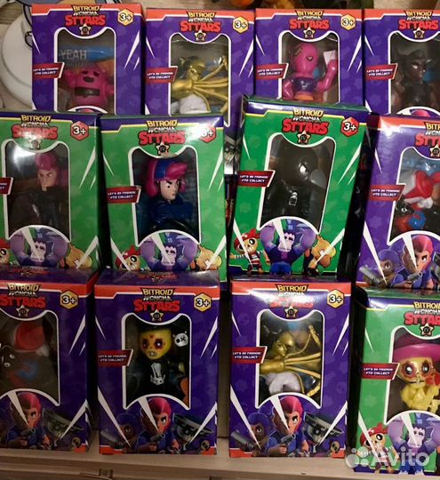 Фигурки Бравл Старс и Амонг Ас разные герои