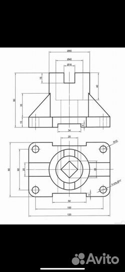 Работы в Avtocad под ключ