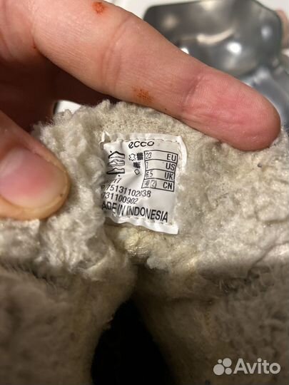 Зимние ботинки ecco 22-23 размер