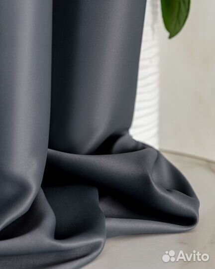 Шторы блэкаут Амадео серый