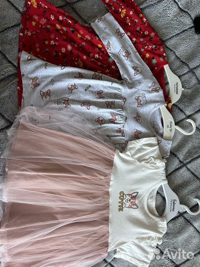 Платье 3 штуки для девочки 86