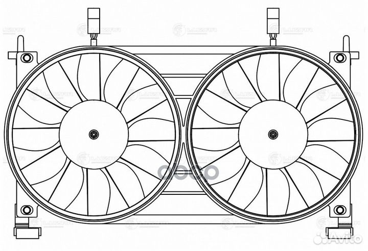 Э вентиляторы охл. с кожухом (2 вент.) для а м ваз