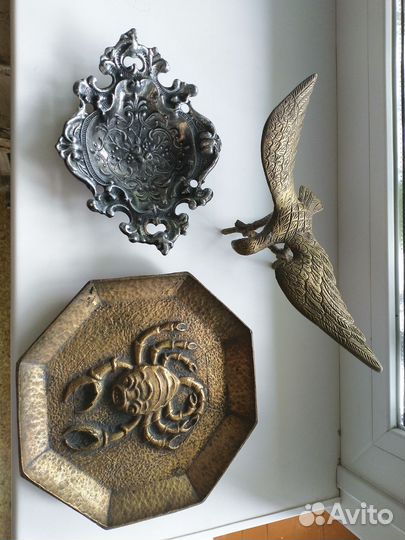 Тарелки антиквариат статуэтка бронза