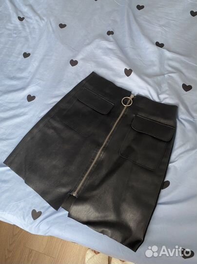 Юбка кожаная 32
