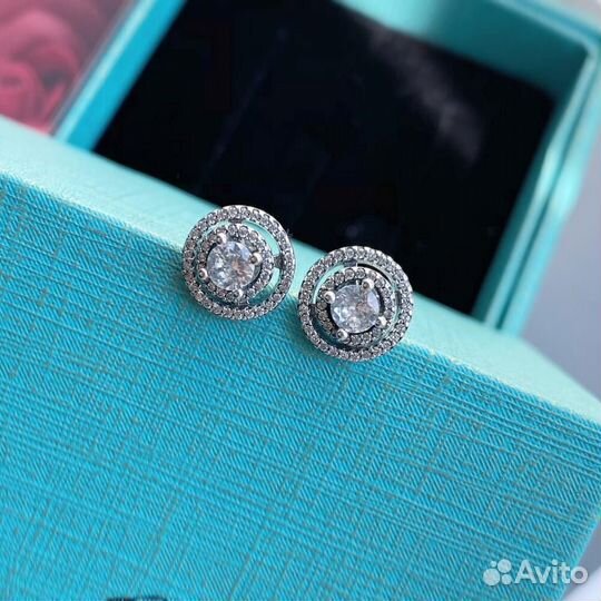 Серьги 2 в 1 в стиле Pandora