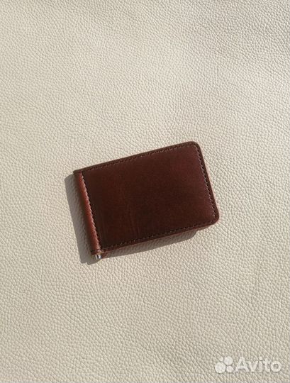 Зажим для денег кожа