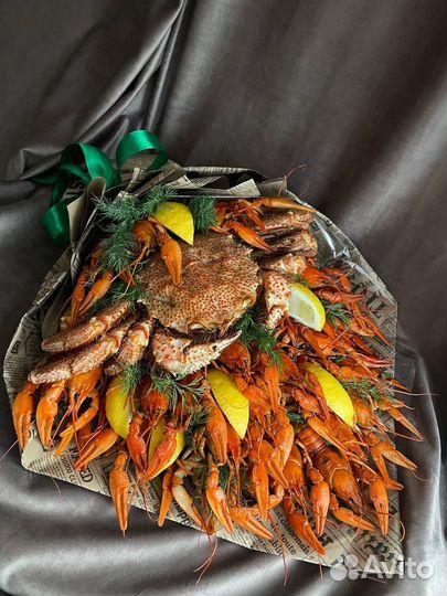 Букет из раков, краба