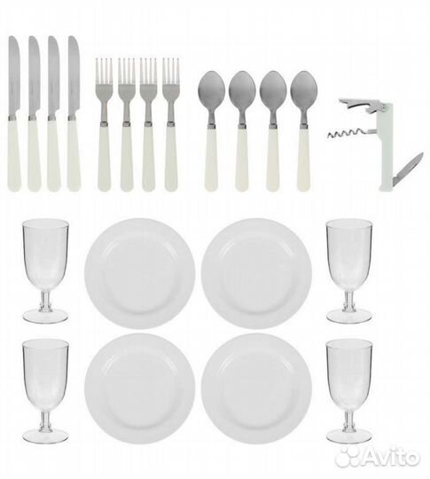 Набор для пикника в корзине