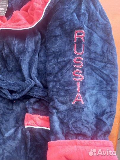 Мужской махровый халат с капюшоном новый 52-56 р