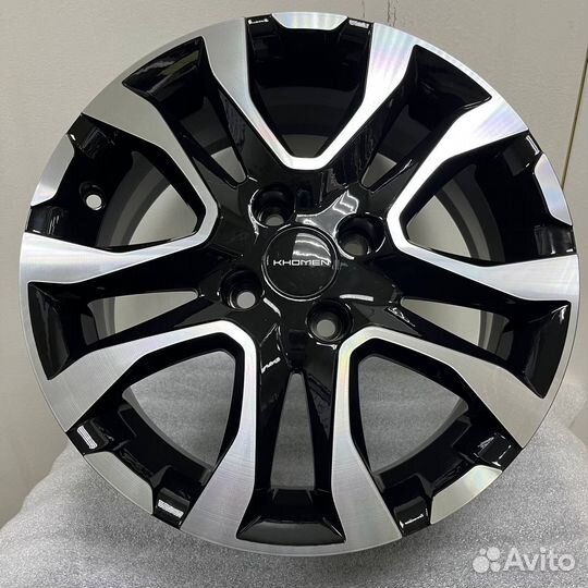 Литые диски R15 4/98 Khomen Wheels KHW1503 Black-F