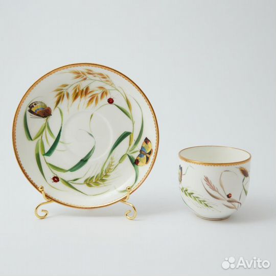 William Brownfield&Sons. Старинная чашка с блюдцем