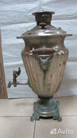 Старинный Угольный самовар рюмка с гранями