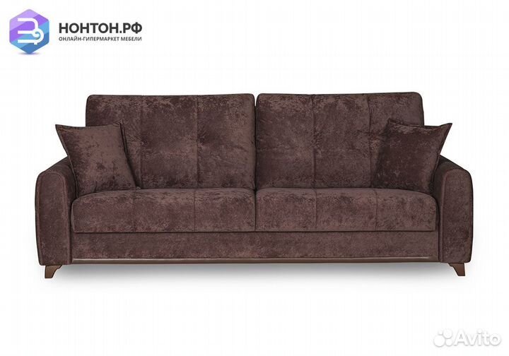 Диван книжка Плимут темно-фиолетовый / коричневый