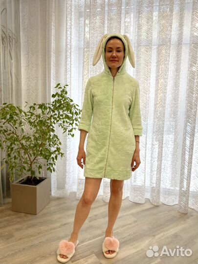 Халат женский теплый с ушками