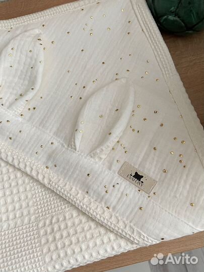 Полотенце для новорожденных с ушками Evafoxy