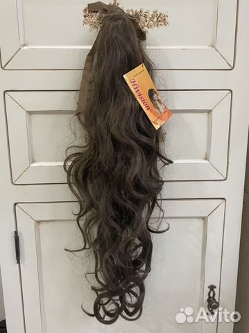 Волосы шиньон хвост накладной