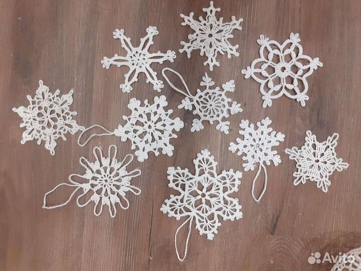 Елочные шарики снежинки