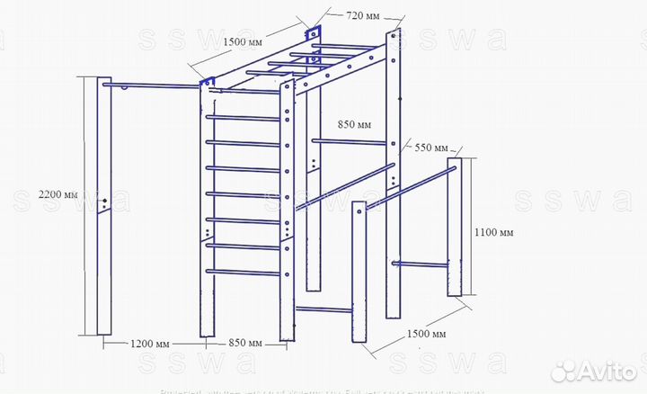 Уличный спортивный комплекс sswa №т02