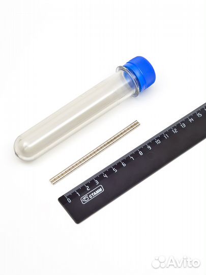 Неодимовые магниты 3х4 мм, прутки, набор 50 шт