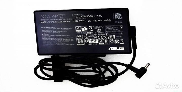 Блок питания A18-150P1A asus 20V 7.5A, 4.5x3.0mm