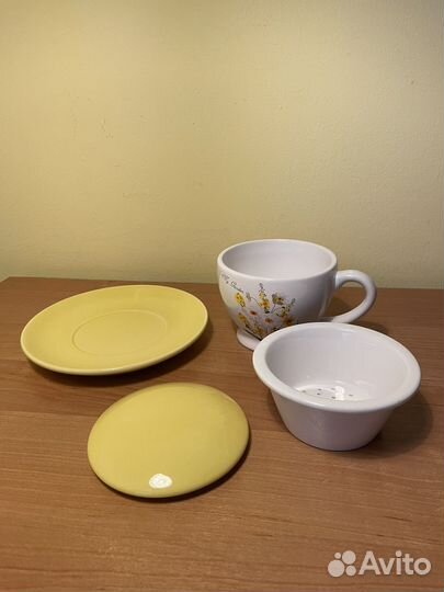 Гжель предметы чашка блюдце для лимона