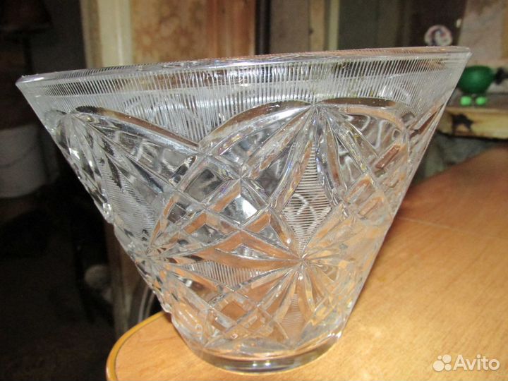 Салатница хрустальная