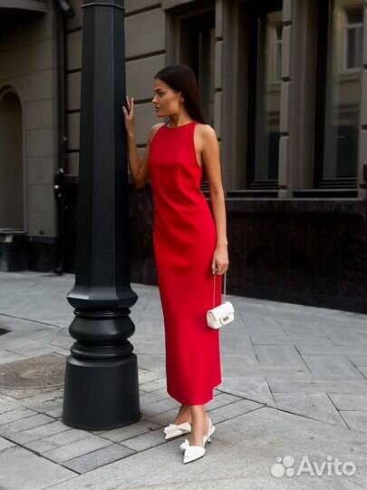 Платье длинные лён