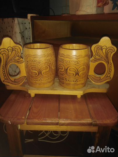 Кружка пивная 0.5л СССР дерево