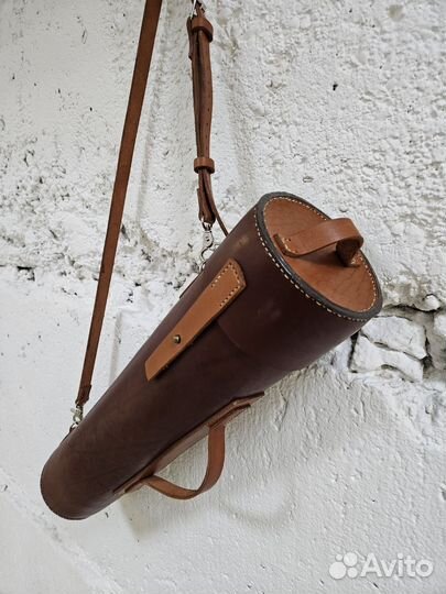 Тубус кожаный