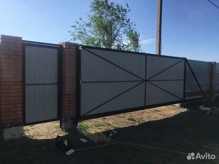 Ворота откатные, забор,забор под ключ