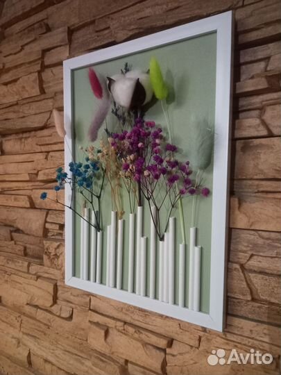 Картина из сухоцветов