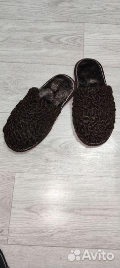 Тапочки из каракуля