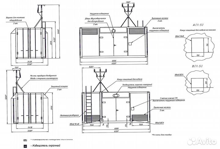 Комплектная трансформаторная подстанция ктп 2х2500